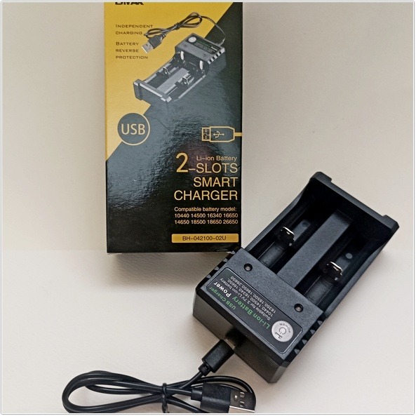 雙槽充電器 多功能電池充電器 18650/14500/16340/16650/14650 USB充電盒電池充電板-細節圖2