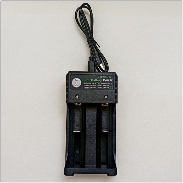 雙槽充電器 多功能電池充電器 18650/14500/16340/16650/14650 USB充電盒電池充電板-細節圖3