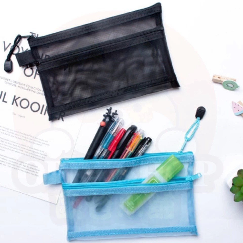 雙層網紗收納袋10入 證件收納包 透明卡包 護照 收納駕照 銀行卡整理包/一包10入-細節圖4