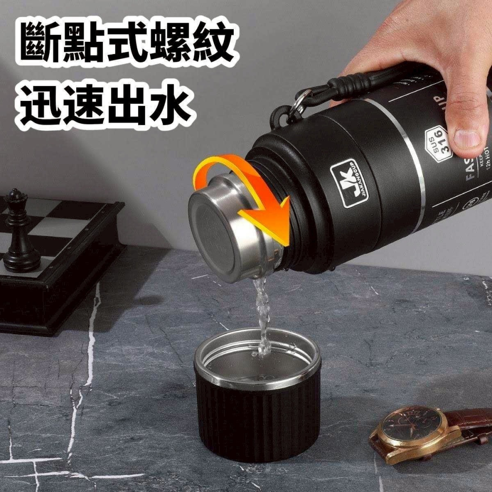 真空雙層不鏽鋼保溫瓶 316不鏽鋼水壺 不鏽鋼保溫瓶 保溫瓶 保溫杯 水壺 不鏽鋼保溫杯-細節圖4