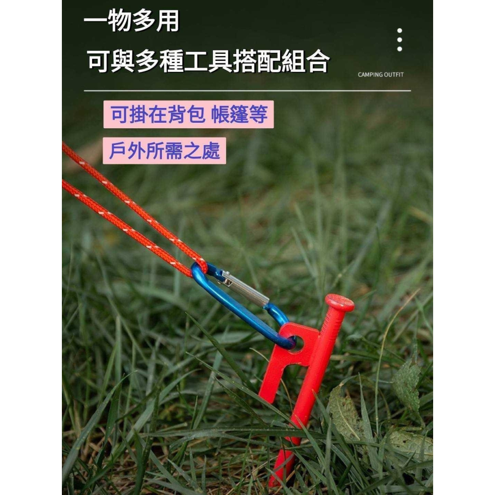 10號 D型鋁合金登山扣10cm 快扣環D型環鋁合金勾環 D型扣 快扣鑰匙圈（大）-細節圖3