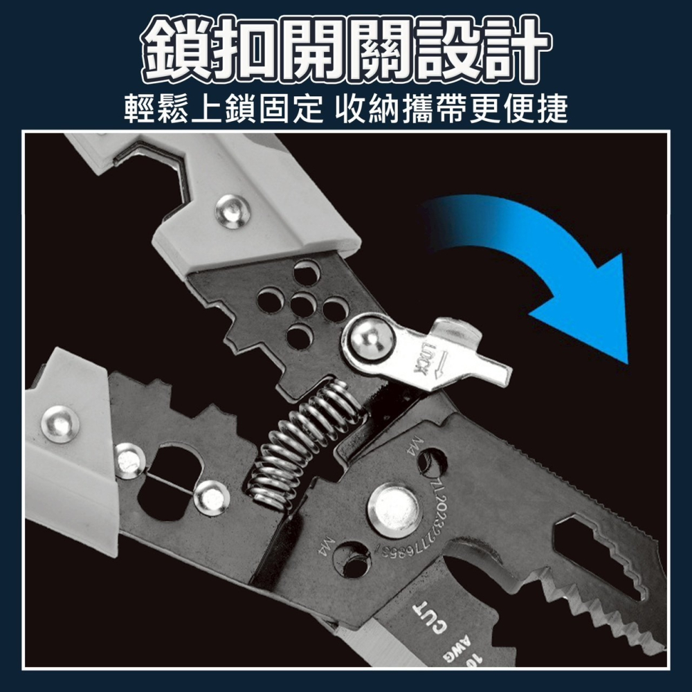 專業剝線鉗和壓接器 28合一剝線鉗 專業剝線鉗和壓接器 多功能工具 電工剪線鉗優質65錳鋼-細節圖2