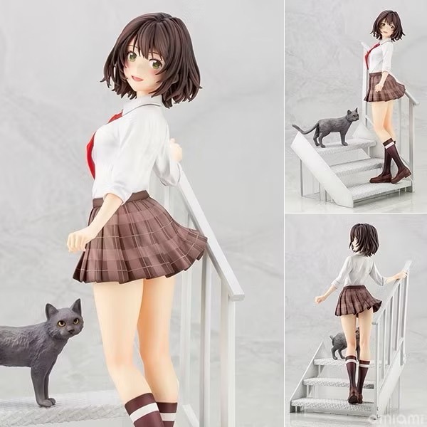 【小龍便宜公仔】全新 正版 壽屋 弱角友崎同學 七海深奈實 日南葵 制服 1/7 PVC-細節圖3