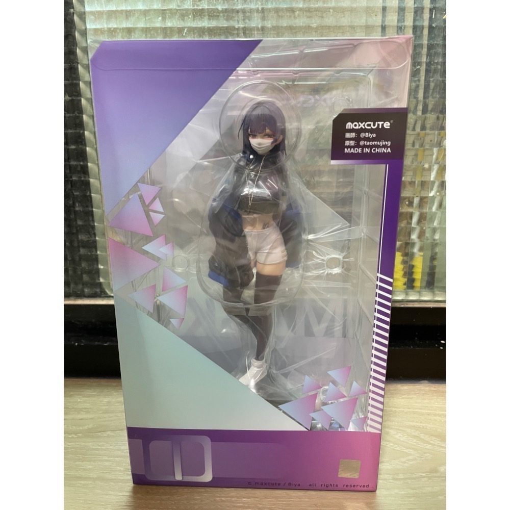 【小龍便宜公仔】全新 正版  maxcute 原創插畫 口罩少女 口罩女孩 尤娜 1/7 PVC-細節圖2