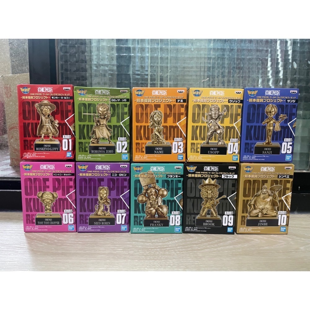 【小龍便宜公仔】全新 正版 日版 海賊王 WCF 熊本 熊本復興 銅像 一套 草帽海賊團 魯夫 索隆 娜美 喬巴 羅賓-細節圖3