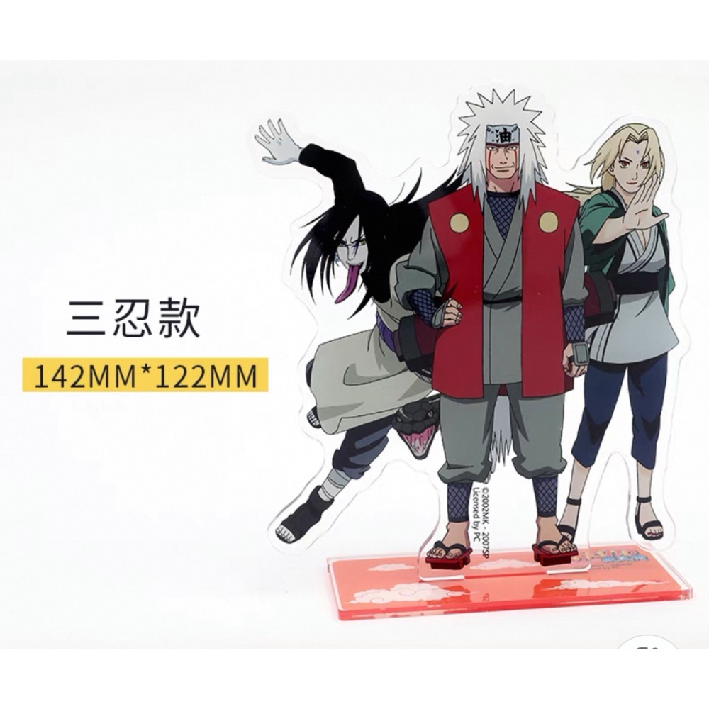 【小龍便宜公仔】全新 正版 動漫 週邊 火影忍者 立牌 木葉 三忍 自來也 綱手 大蛇丸 壓克力立牌-細節圖2
