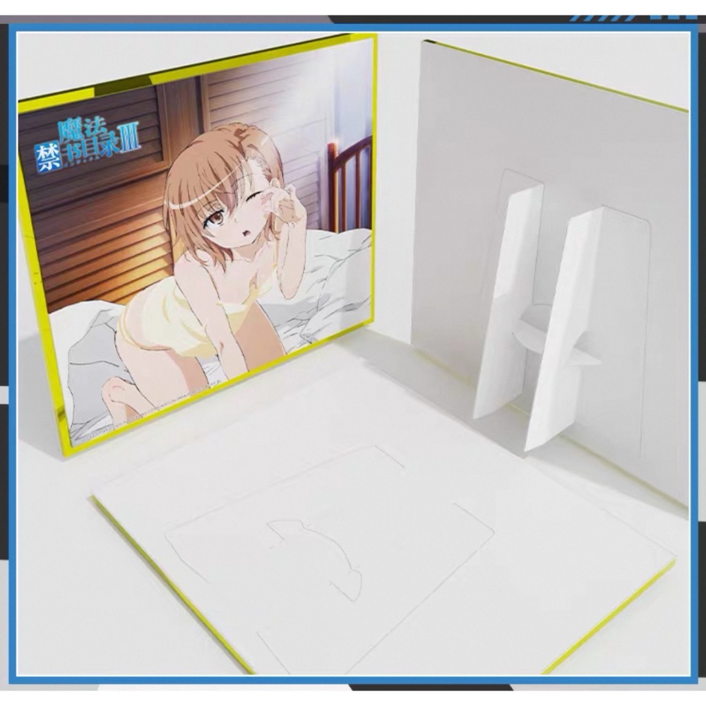 【小龍便宜公仔】全新 正版 動漫 週邊 魔法禁書目錄 科學超電磁炮 御坂美琴 炮姐 色紙 立牌-細節圖4