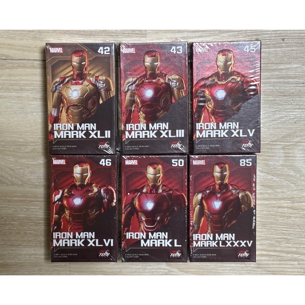 【小龍便宜公仔】全新 正版 中動 4吋 可動 漫威 鋼鐵人 馬克 mk 42 43 45 46 50 85 鋼鐵俠 盒玩-細節圖3