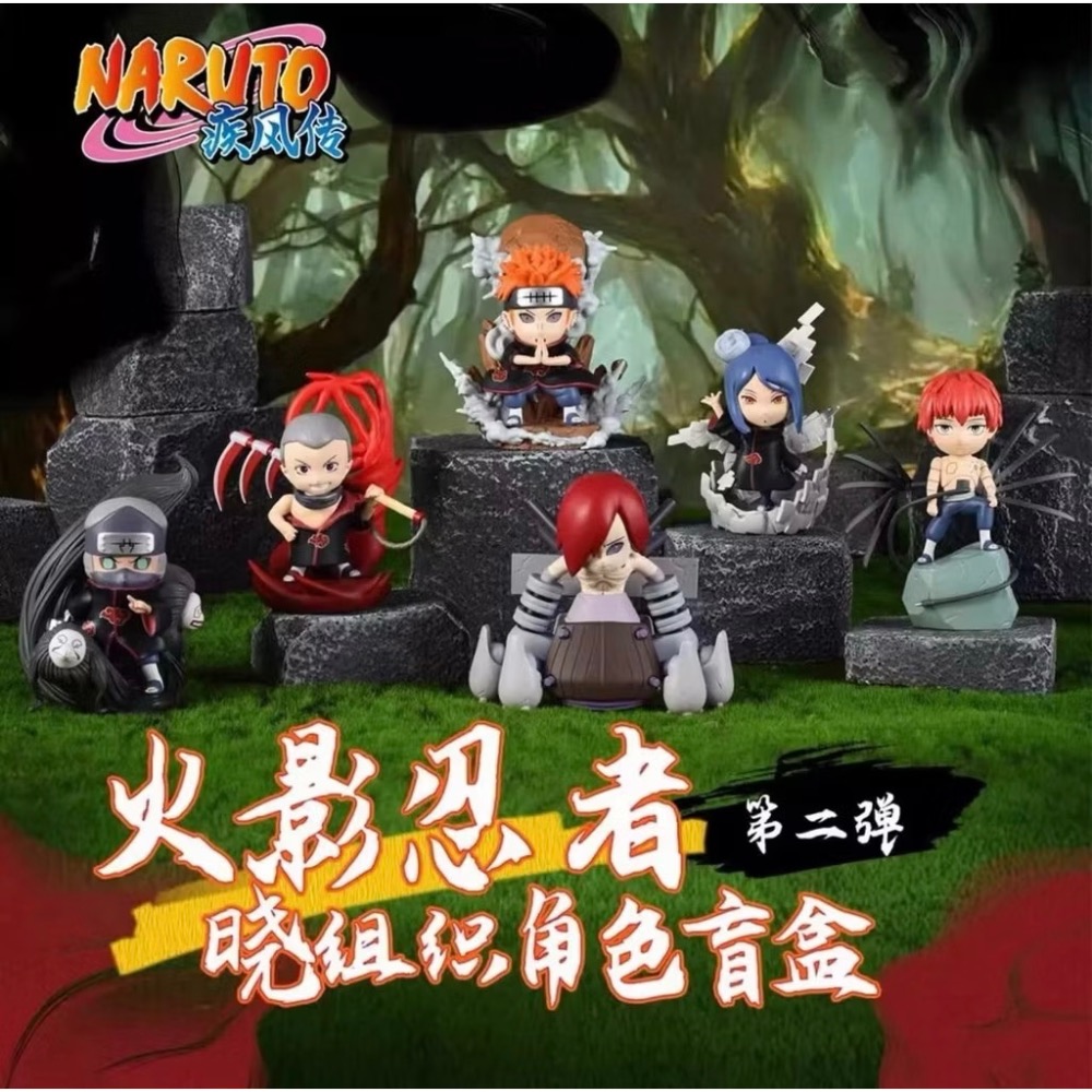 【小龍便宜公仔】全新 正版 一套 TOPTOY 火影忍者 曉組織 曉 鼬 地達羅 蠍 鬼鮫 佩恩 長門 小南 盲盒 盒玩-細節圖3
