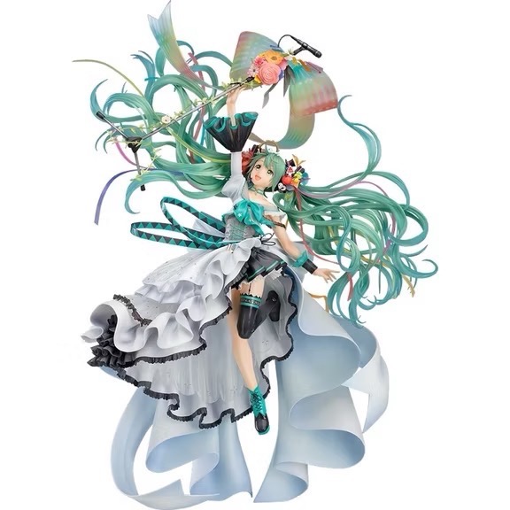 【小龍便宜公仔】全新 正版 單賣 特典 立牌 GSC 初音 未來 2626 Memorial Dress Ver PVC-細節圖2