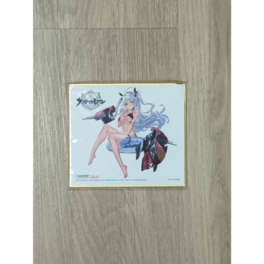 【小龍便宜公仔】全新 正版 單賣 特典 色紙 WAVE 碧藍航線 歐根親王 永不褪色的笑容 泳裝Ver 1/8 PVC-細節圖2