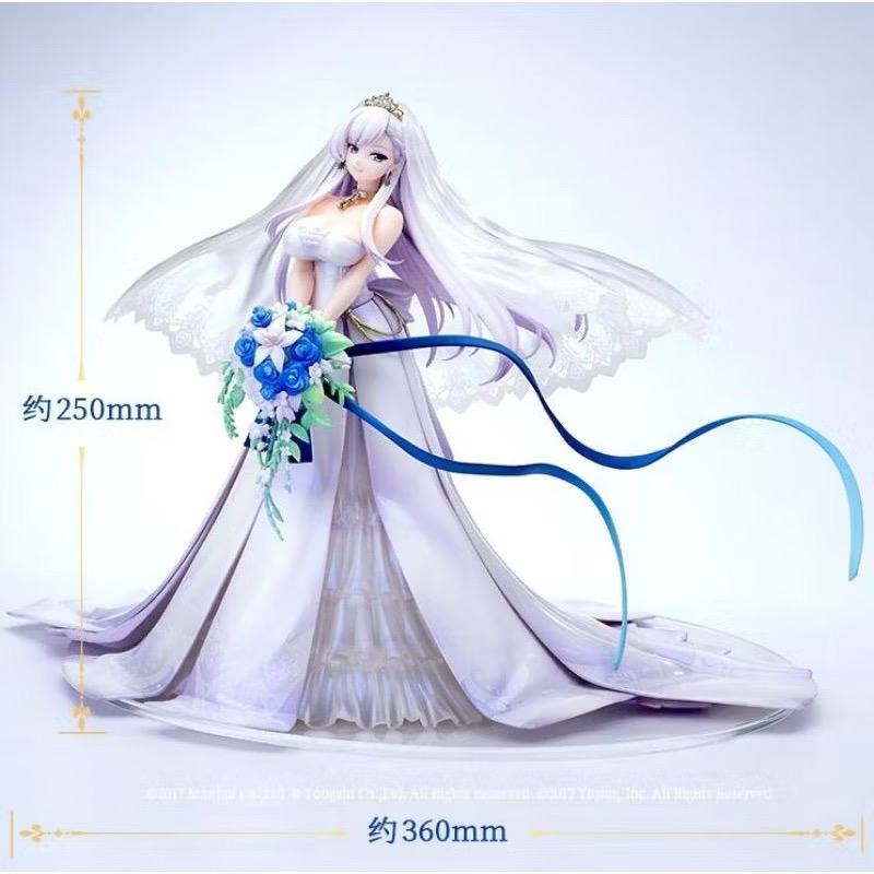 【小龍便宜公仔】全新 正版 單賣 特典 背景板 Hobbymax 碧藍航線 貝爾法斯特 克拉達的誓約 婚紗 PVC-細節圖2