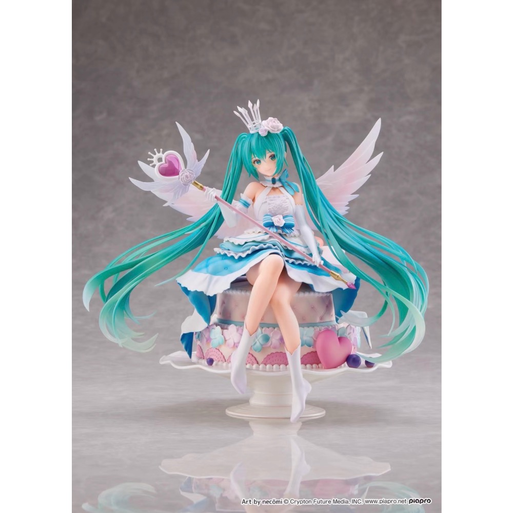 【小龍便宜公仔】全新 正版 單賣 特典 明信片 Spiritale 初音 生日 2020 蛋糕甜蜜天使-細節圖2