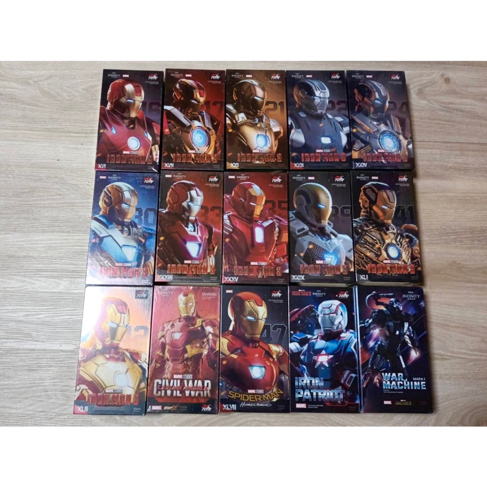 【小龍便宜公仔】全新 正版 18cm 中動 漫威 鋼鐵人 鋼鐵俠 馬克 mk 1 9 23 40愛國者 可動-細節圖5