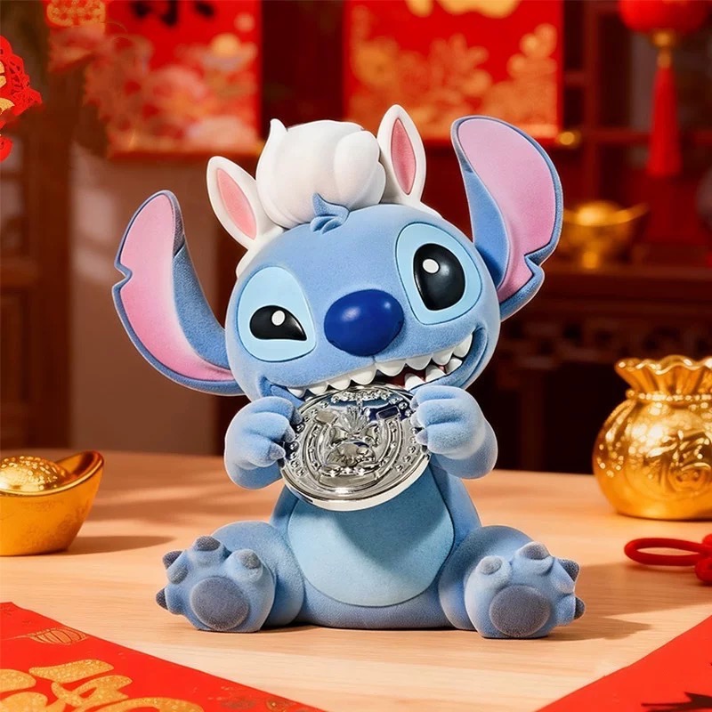 【小龍便宜公仔】全新 正版 史迪奇 馬年 限定 咬金幣 盒玩-細節圖2