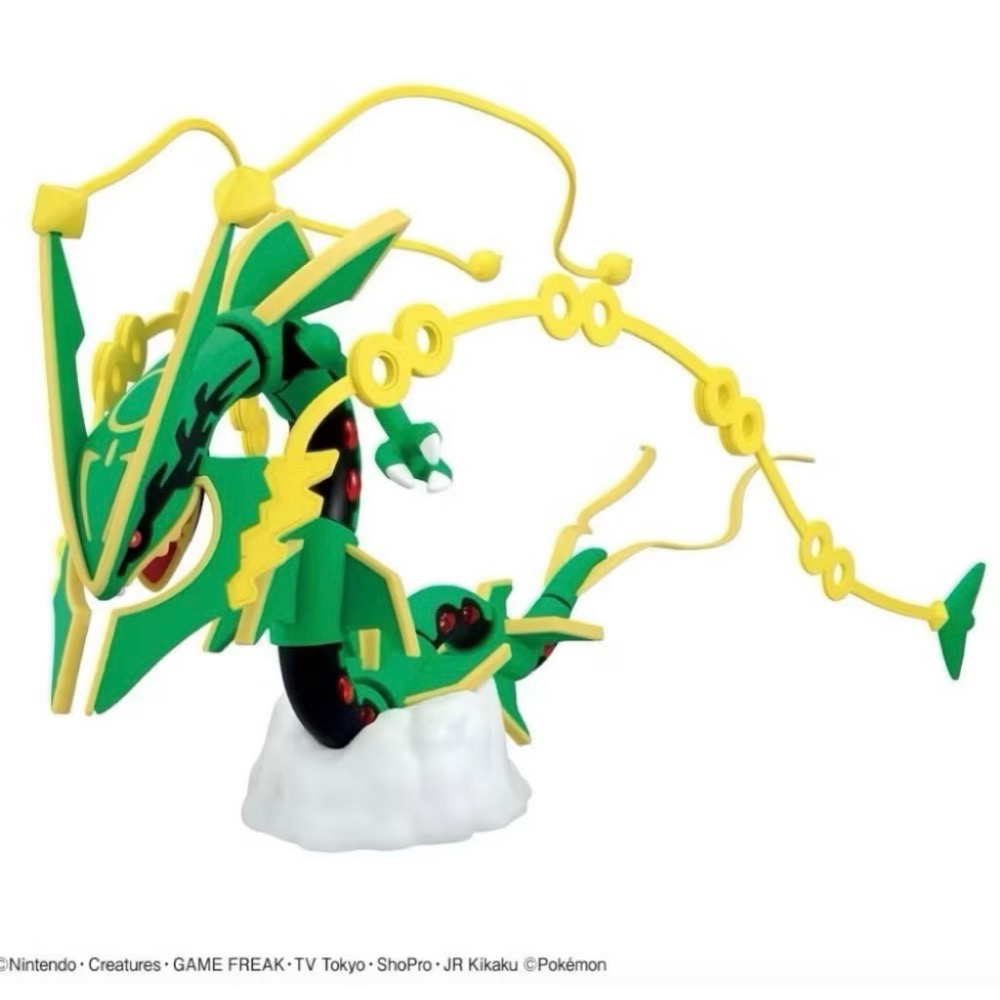 【小龍便宜公仔】全新 正版 中文版 BANDAI 寶可夢 收藏集 61 超級烈空座 mega 裂空座 組裝模型-細節圖2