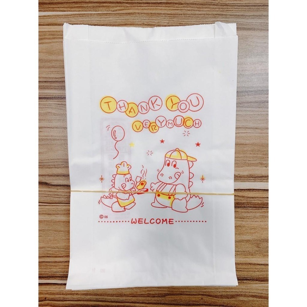 防油紙袋 防油袋 2種圖案 有你真好 100入 8兩 GF701 早餐紙袋/水晶 100入 8兩 811 中袋-細節圖4