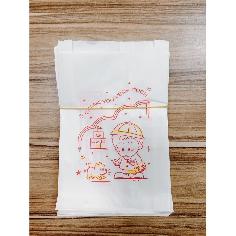 防油紙袋 防油袋 2種圖案 有你真好 100入 6兩 GF702 早餐紙袋/水晶 100入 6兩 812 防油小紙袋-細節圖4