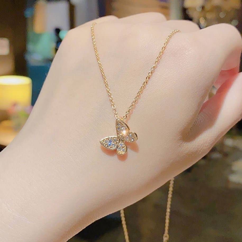 超熱銷滿鑽蝴蝶項鍊-細節圖2