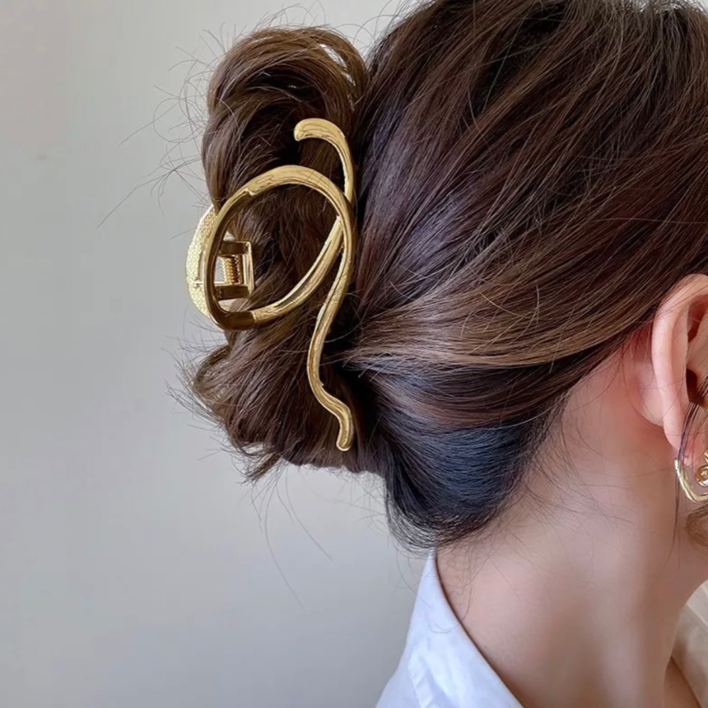 冷淡風金屬不規則鯊魚夾-細節圖2