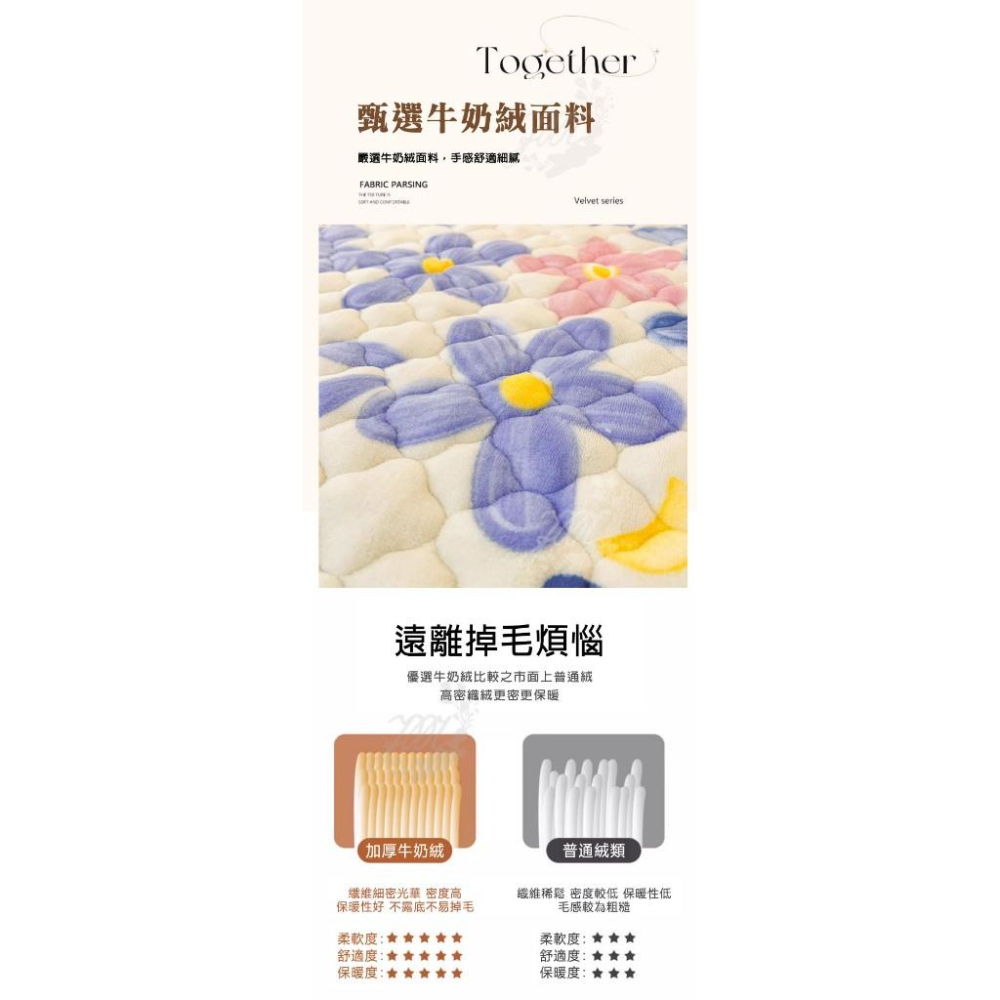 台灣出貨💗新品上市🌟冬天加厚保暖牛奶絨夾棉床包枕套組 珊瑚絨 加絨 床包 保護罩 保暖床包 加厚床包-細節圖4