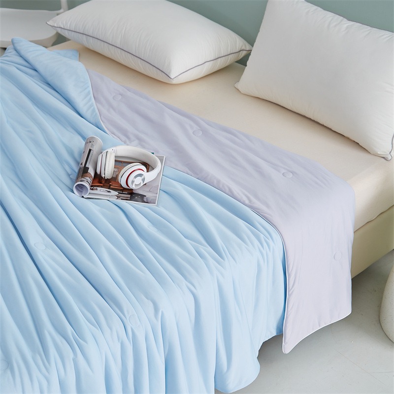 新品預購 冰淇淋涼感纖維夏被 涼感絲 夏被 空調被 降溫 親膚 小被被 印花被 透氣 涼被 雙人加大-規格圖7