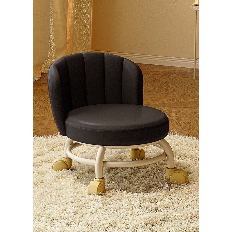 新品上市 台灣出貨 網美貝殼椅凳 滑輪矮凳 小椅子 萬向輪 凳子 矮凳 客廳椅 圓凳 軟坐矮凳-規格圖7