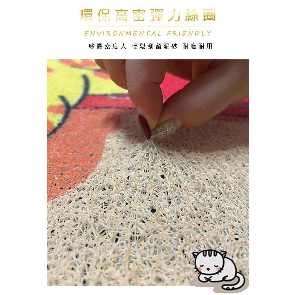 ❤新上架 貓咪入門地墊 橘貓絲圈地墊刮泥地墊 不規則地墊貓砂墊寵物墊 大門地墊門口玄關地墊 腳踏墊門墊止滑墊-細節圖5
