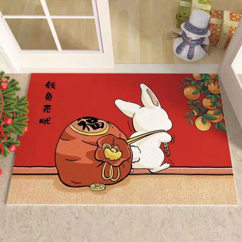 ❤新上架 貓咪入門地墊 橘貓絲圈地墊刮泥地墊 不規則地墊貓砂墊寵物墊 大門地墊門口玄關地墊 腳踏墊門墊止滑墊-規格圖8