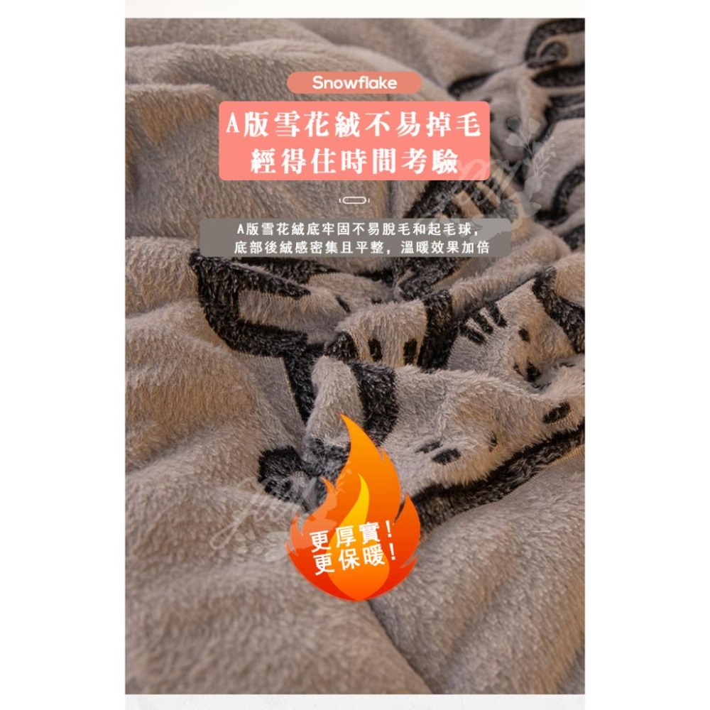 台灣出貨 ❤️法蘭絨羊羔雪花絨雙面 暖暖被200x230CM 冬季必備 保暖 舒適 法蘭絨被 羊羔絨 保暖棉被 冬被-細節圖4