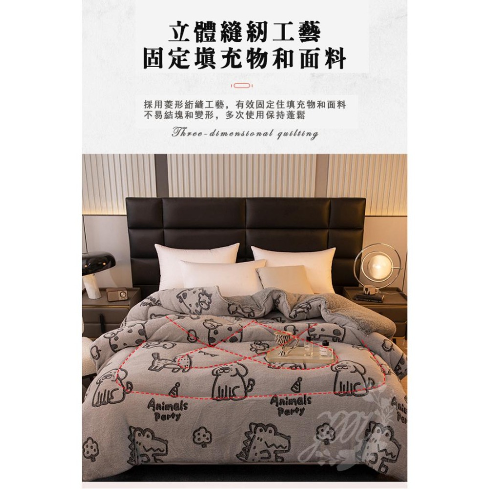 台灣出貨 ❤️法蘭絨羊羔雪花絨雙面 暖暖被200x230CM 冬季必備 保暖 舒適 法蘭絨被 羊羔絨 保暖棉被 冬被-細節圖7