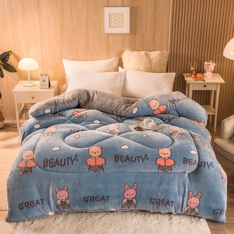 台灣出貨 ❤️法蘭絨羊羔雪花絨雙面 暖暖被200x230CM 冬季必備 保暖 舒適 法蘭絨被 羊羔絨 保暖棉被 冬被-規格圖9