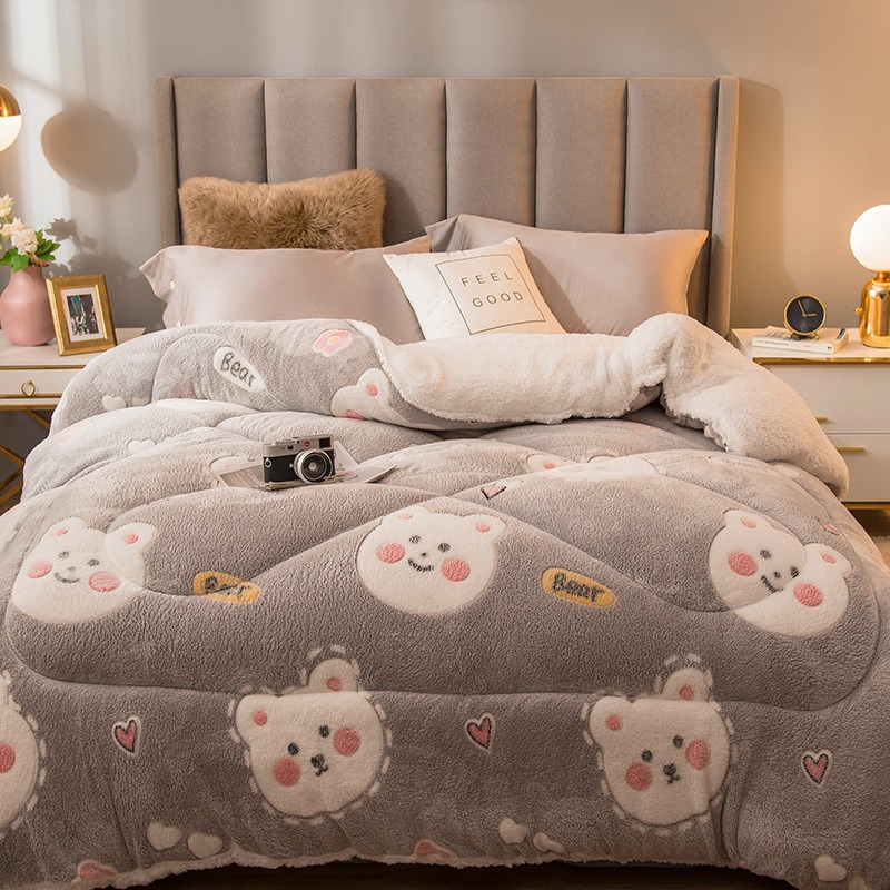 台灣出貨 ❤️法蘭絨羊羔雪花絨雙面 暖暖被200x230CM 冬季必備 保暖 舒適 法蘭絨被 羊羔絨 保暖棉被 冬被-規格圖9