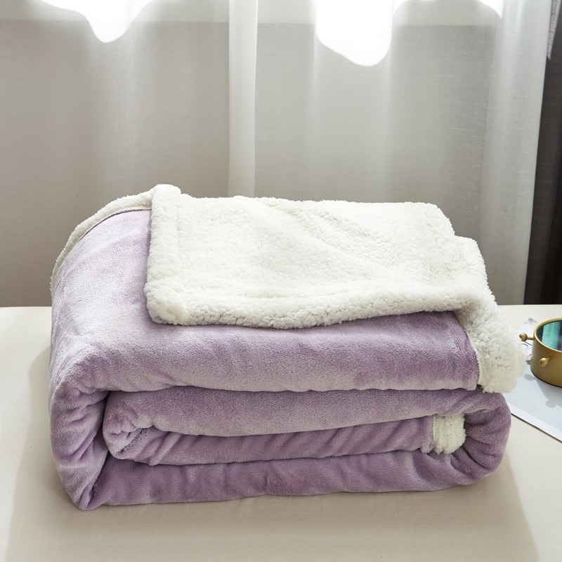台灣出貨❤️法蘭絨棉被 頂級法蘭絨毯 羊羔絨雙面毛毯 毛毯被 純色羊羔絨毯 空調毯超柔 懶人毯 四季毯-規格圖9