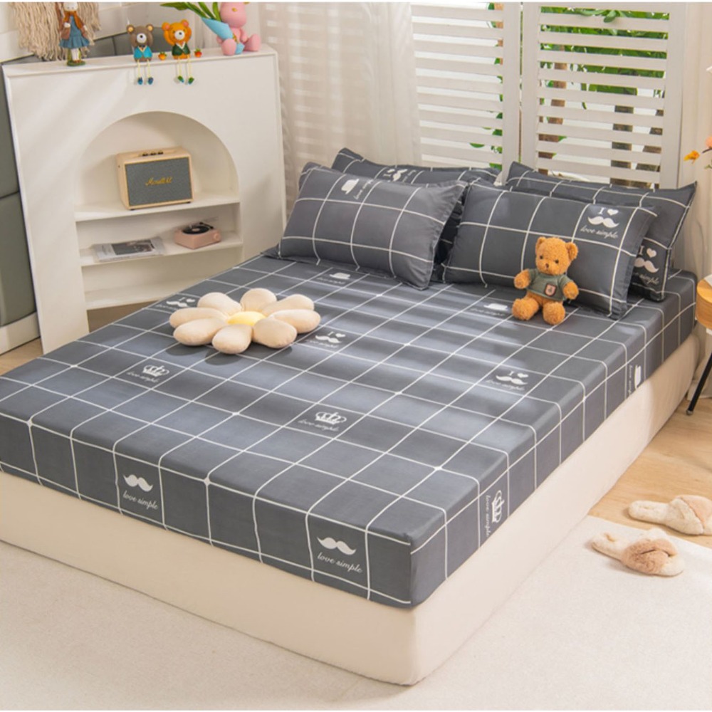 台灣出貨❤️水洗棉磨毛床包 印花床包 卡通床包 床包+枕套組 透氣舒適 可機洗 加購涼被 可超取-規格圖8