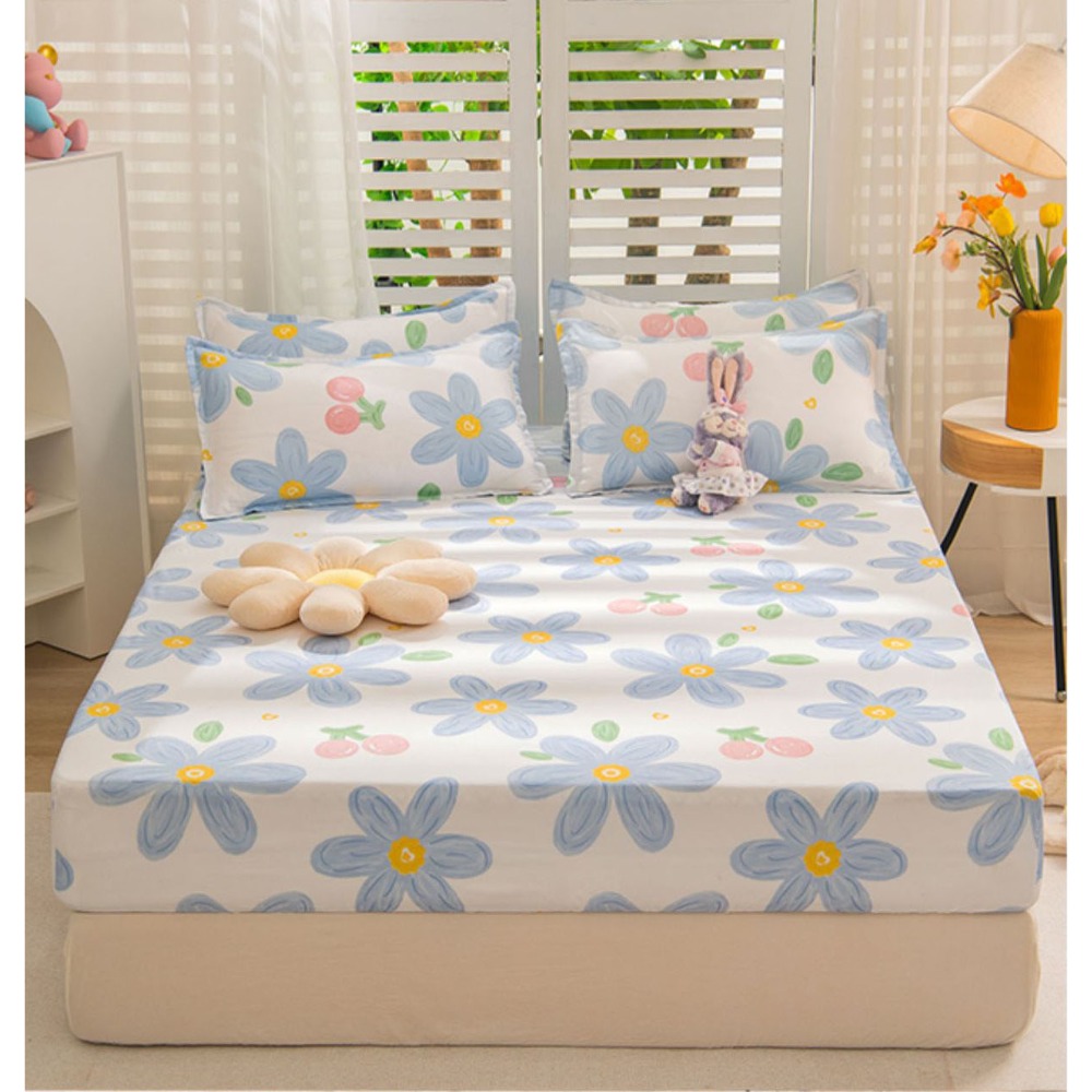 台灣出貨❤️水洗棉磨毛床包 印花床包 卡通床包 床包+枕套組 透氣舒適 可機洗 加購涼被 可超取-規格圖8