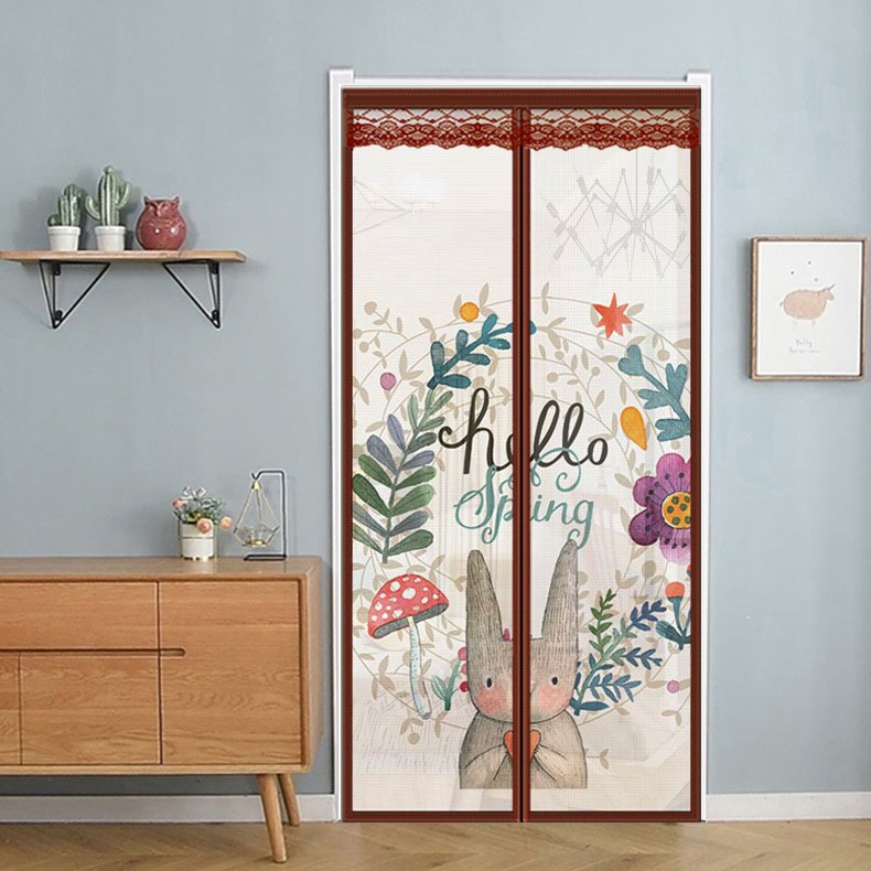 台灣出貨 防蚊門簾 多款可選 黏扣安裝 標準型 3分鐘安裝 kitty 熊大 史迪奇 捕蚊燈 登革熱蚊帳滅蚊-規格圖6