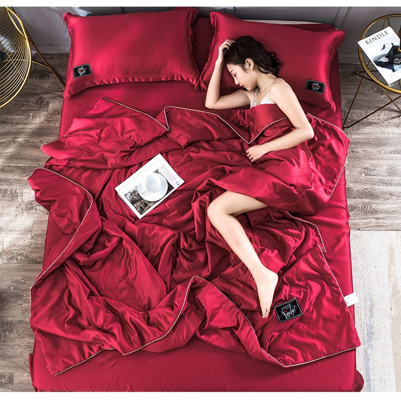 素色水洗真絲 冰絲床包四件組 冰絲床包 冰涼床包 夏涼被 枕套 涼感床 絲滑裸睡 標準雙人 雙人加大 降溫-規格圖10