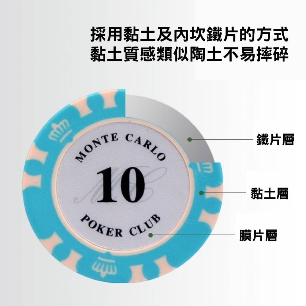 籌碼 麻將籌碼 德州撲克籌碼 賭場籌碼 14克加重籌碼 含鐵籌碼 質感極佳 皇冠籌碼 德州撲克-細節圖4