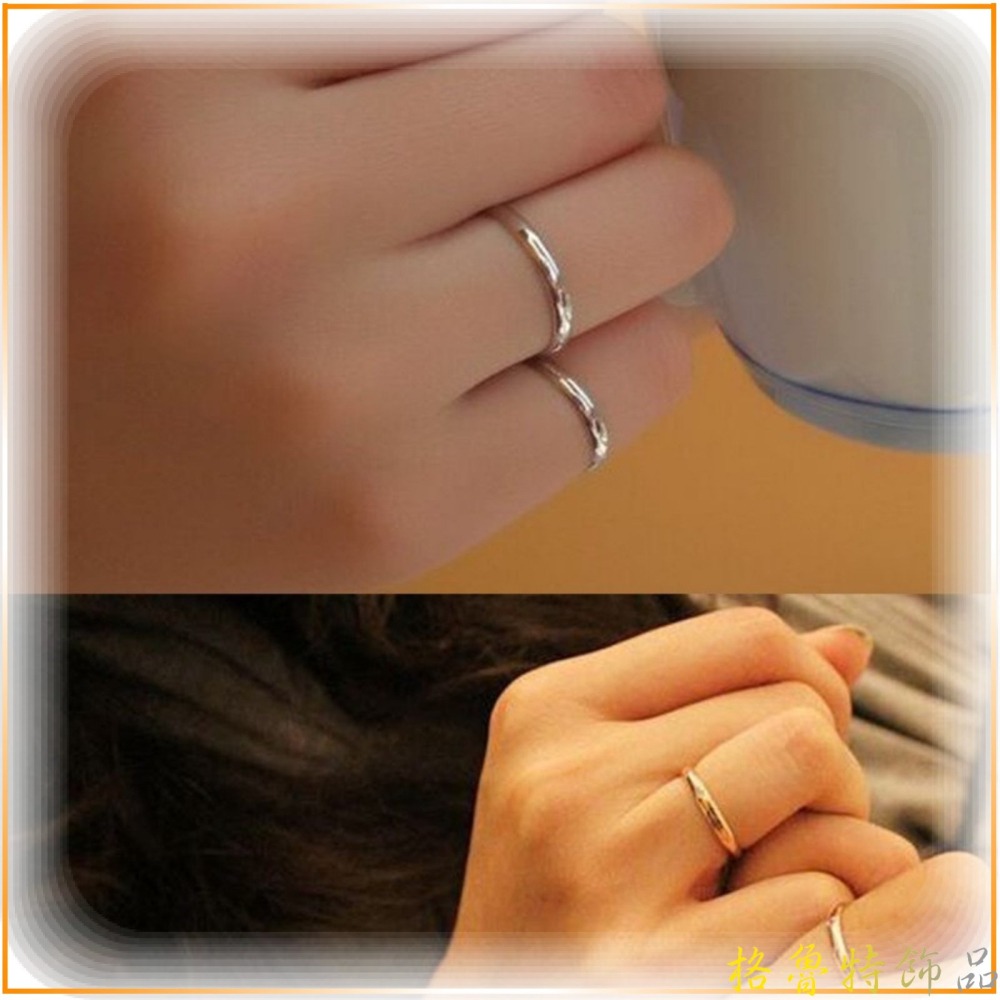 【格魯特】韓款極細緻光亮面戒指/玫瑰金戒指/鈦鋼戒指/防小人招貴人/現貨在台/GWR 131-細節圖4