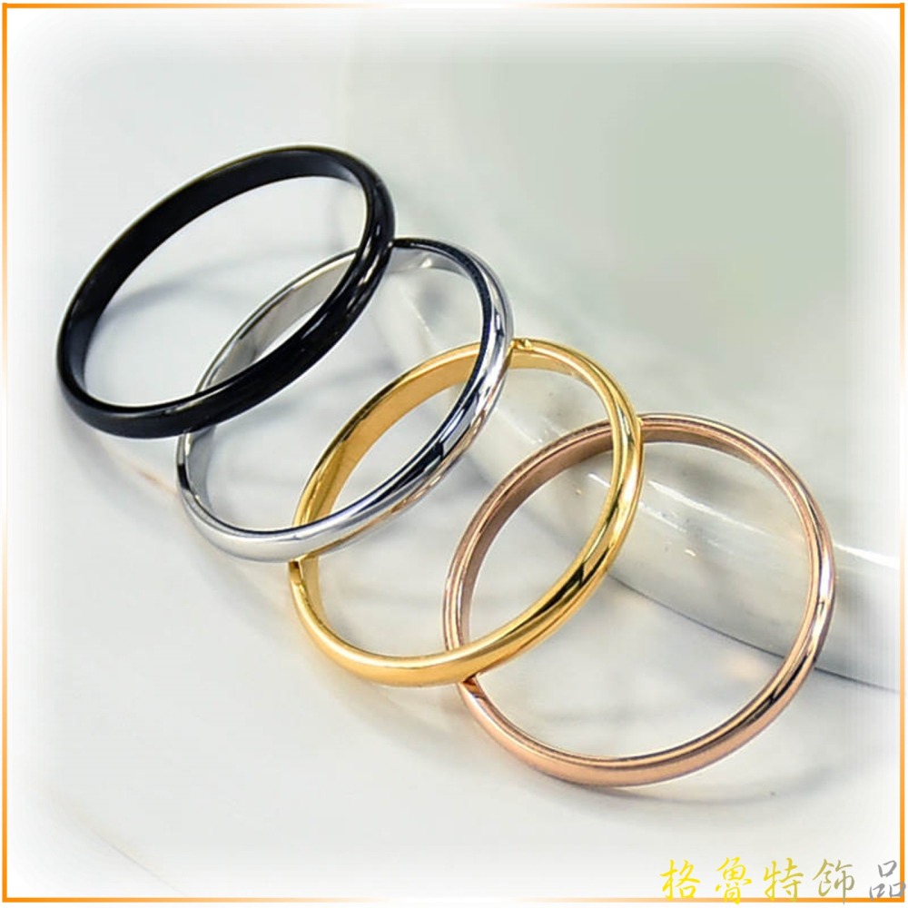 【格魯特】韓款極細緻光亮面戒指/玫瑰金戒指/鈦鋼戒指/防小人招貴人/現貨在台/GWR 131-細節圖6