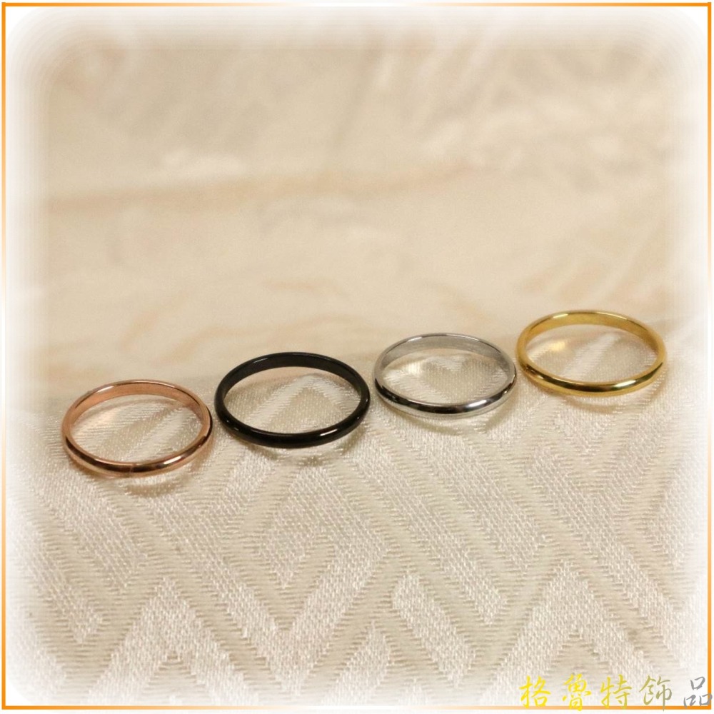 【格魯特】韓款極細緻光亮面戒指/玫瑰金戒指/鈦鋼戒指/防小人招貴人/現貨在台/GWR 131-細節圖7