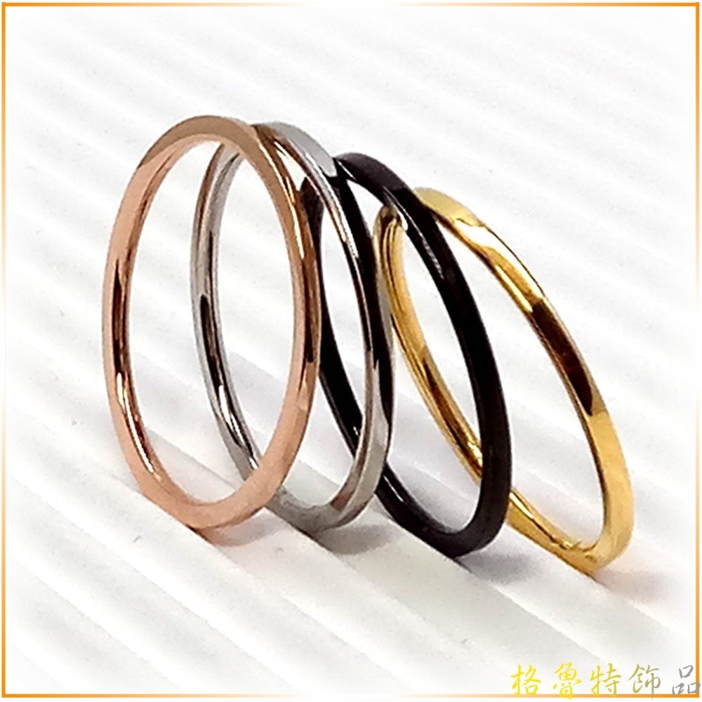 【格魯特】韓款1mm二關節戒指/玫瑰金戒指/鈦鋼戒指/現貨在台/GWR 130-細節圖6