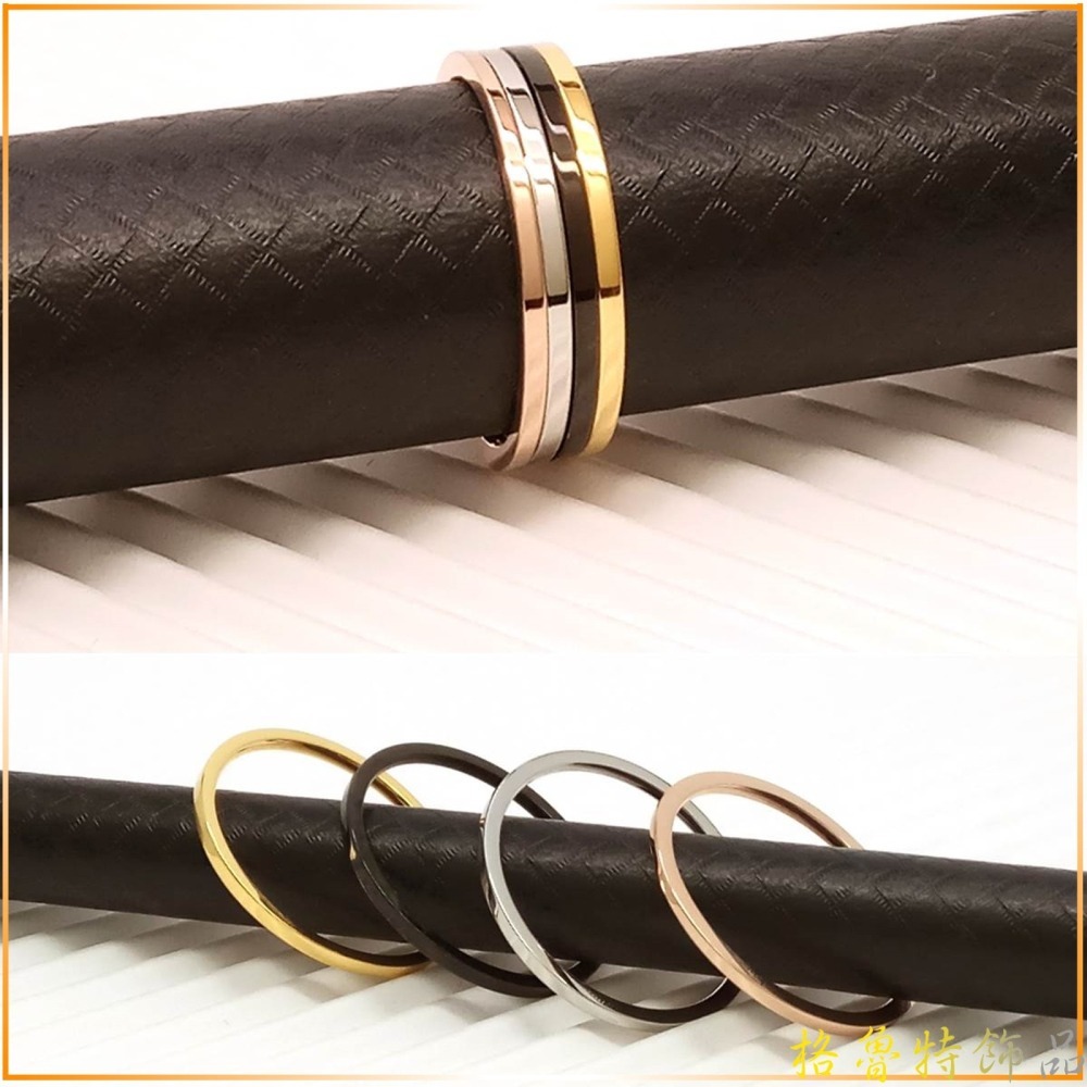 【格魯特】韓款1mm二關節戒指/玫瑰金戒指/鈦鋼戒指/現貨在台/GWR 130-細節圖7