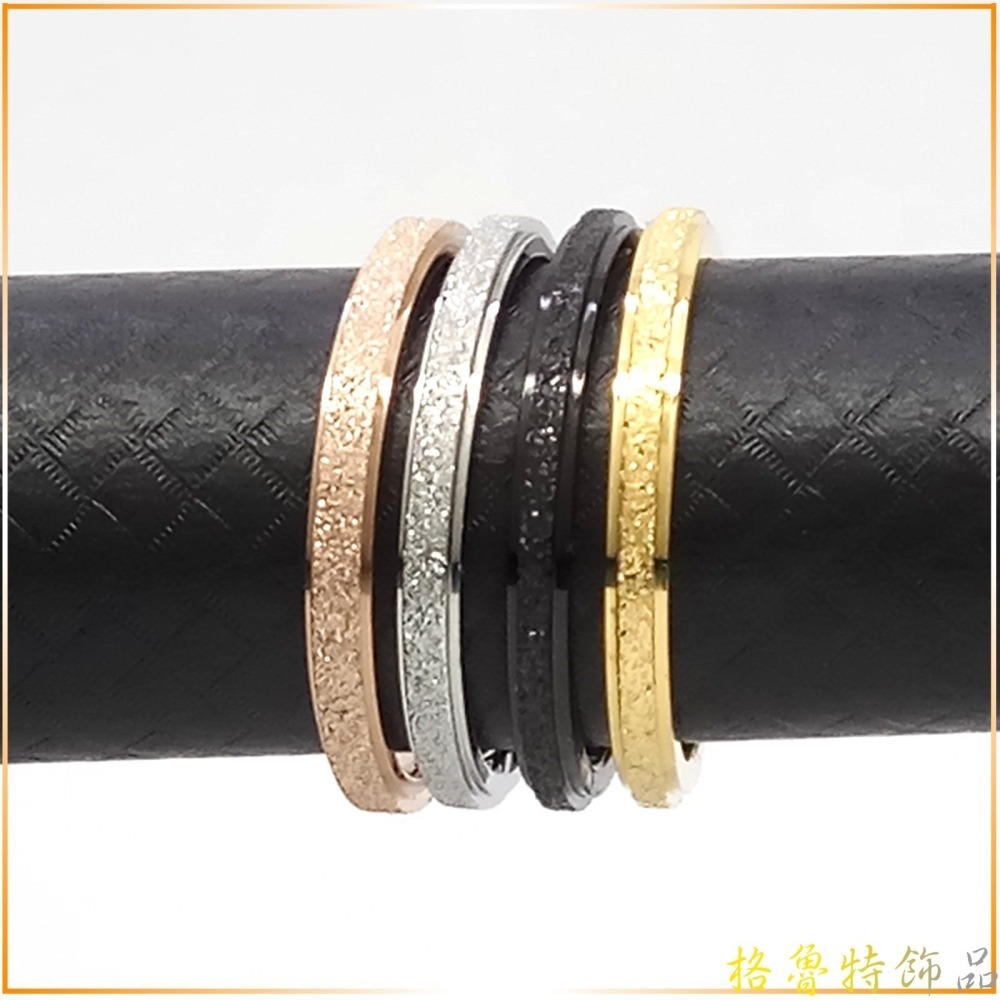 【格魯特】韓款極細緻磨砂面戒指/玫瑰金戒指/鈦鋼戒指/防小人招貴人/現貨在台/GWR 132-細節圖7