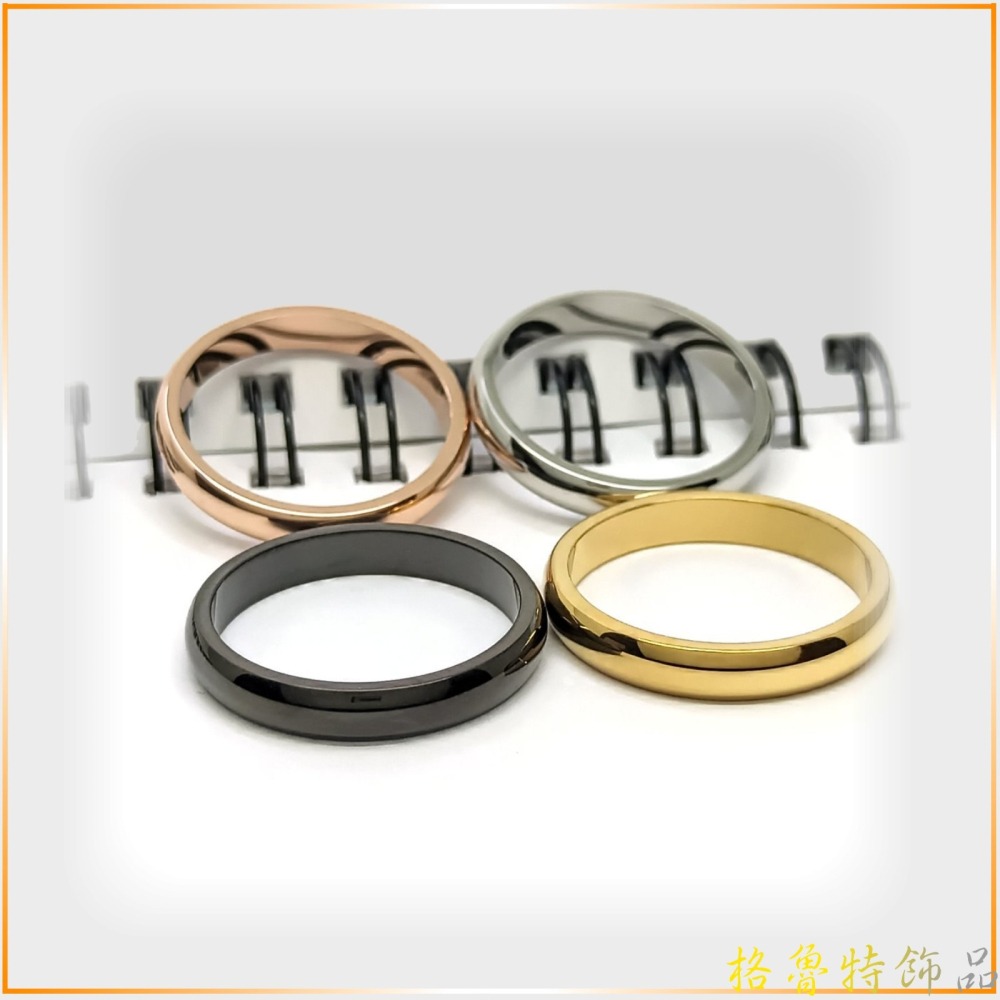 【格魯特】韓劇想你同款4mm拋光面戒指/玫瑰金戒指/鈦鋼戒指/可刻字/GWR 137-細節圖6