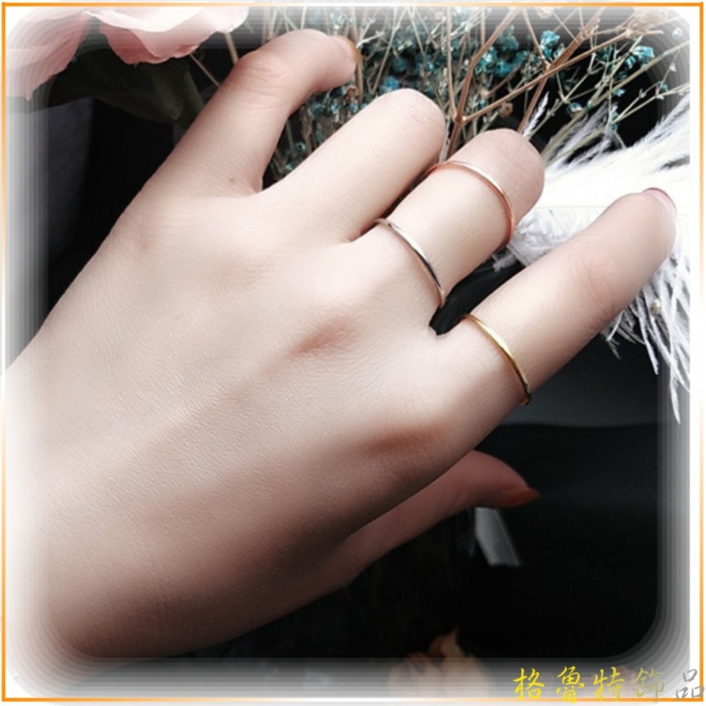 【格魯特】超細韓款1mm內外雙球面戒指/鈦鋼戒指 關節戒 尾戒 超細戒指/GWR 501-細節圖5