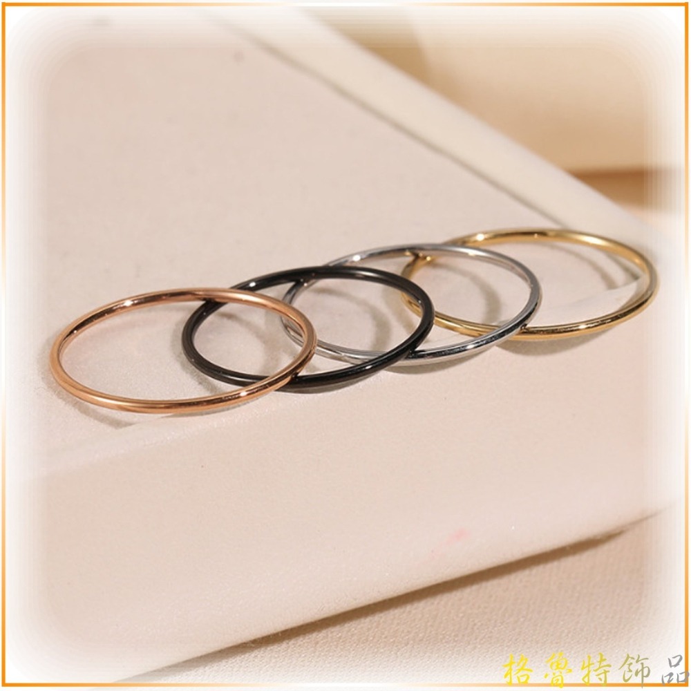 【格魯特】超細韓款1mm內外雙球面戒指/鈦鋼戒指 關節戒 尾戒 超細戒指/GWR 501-細節圖6