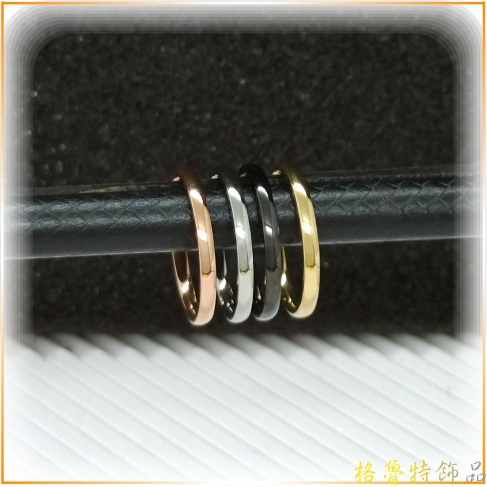 【格魯特】韓款四色戒指(雙弧面鈦鋼戒指)/不生銹 不退色 抗過敏/GWR 02-細節圖7