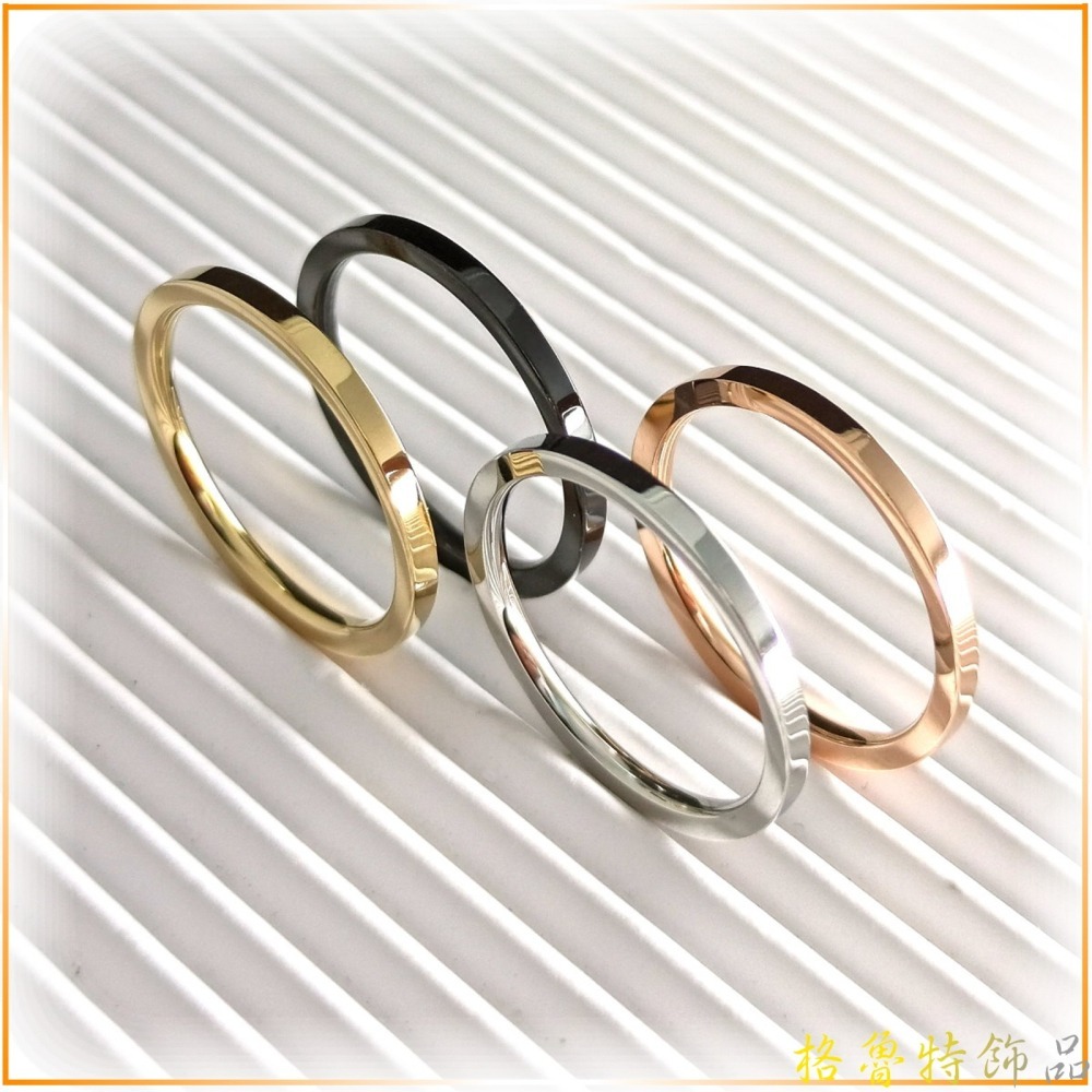 【格魯特】韓款2mm二關節戒指 鈦鋼戒指 不生銹不退色抗過敏/GWR 01-細節圖6